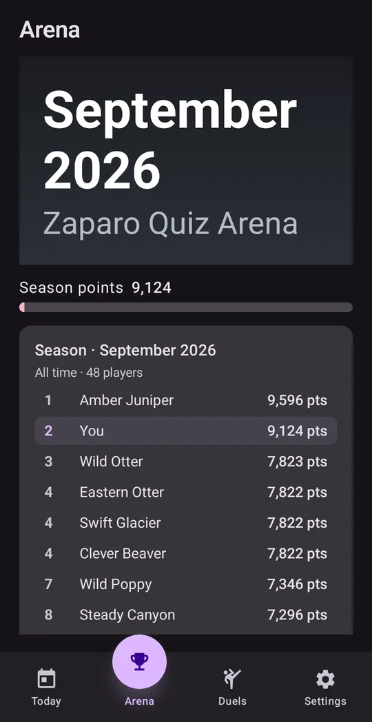 Quiz Arena: Daily Trivia Duel on Google Play, screen 4